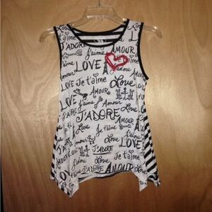 Girls Love Script Tank Top Size XL